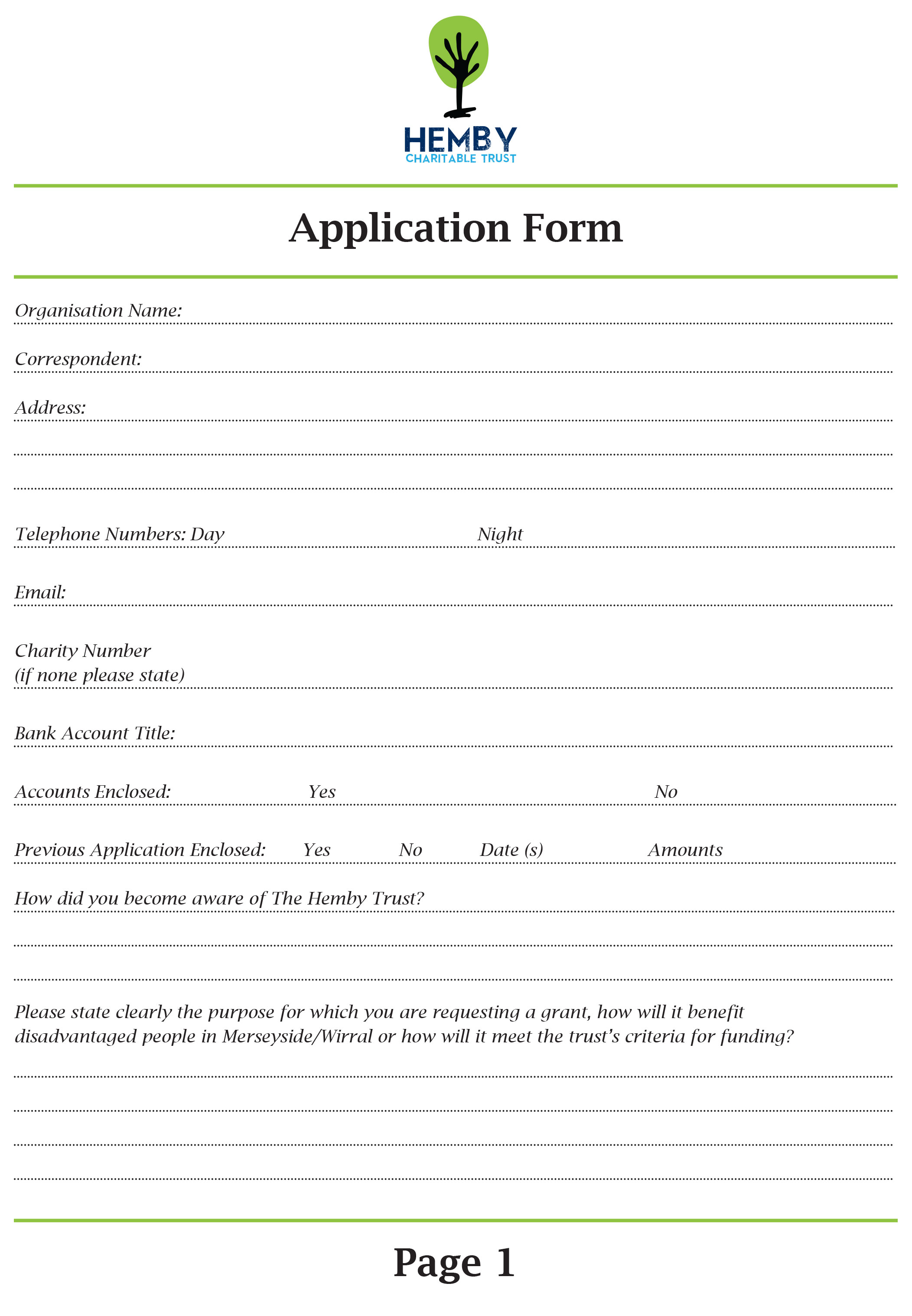 Application & Evaluation Forms.